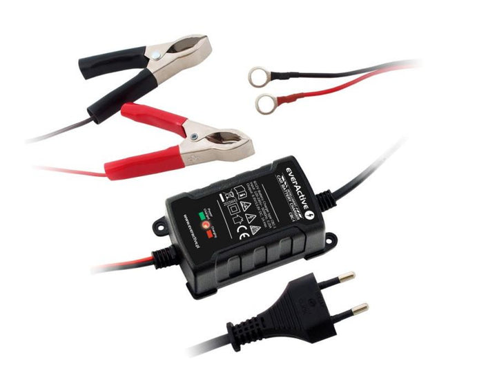 Luchtaire Ceallraí Gluaisteáin Chliste EverActive CBC-1 6V / 12V Glóthach AGM Luaidhe-Aigéad Uathoibríoch do Cheallraí In-athluchtaithe