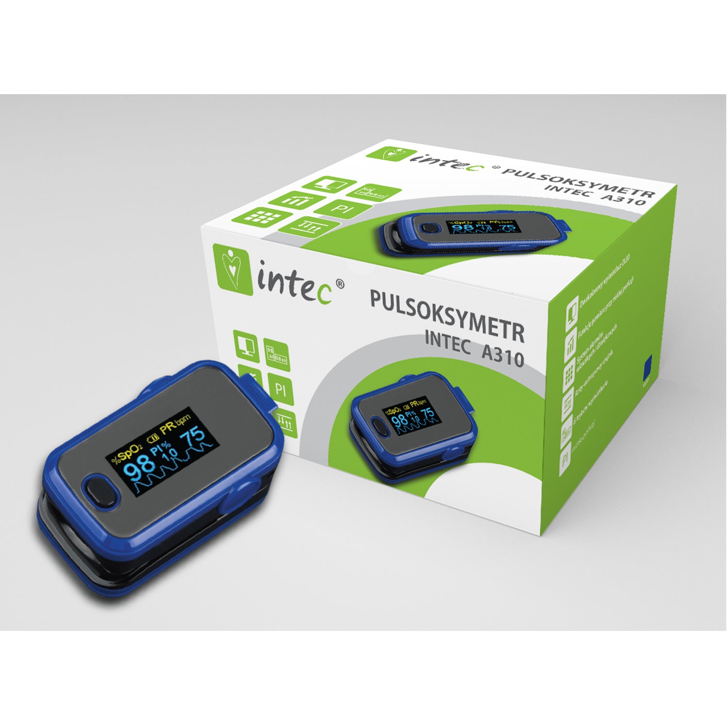 Intec A310 Pulse Oximeter Saturation SpO2 Measurement Infrared Sensor ...