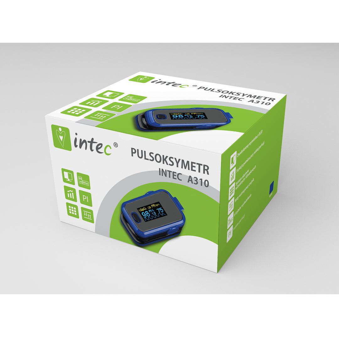 Intec A310 Pulse Oximeter Saturation SpO2 Measurement Infrared Sensor OLED Display