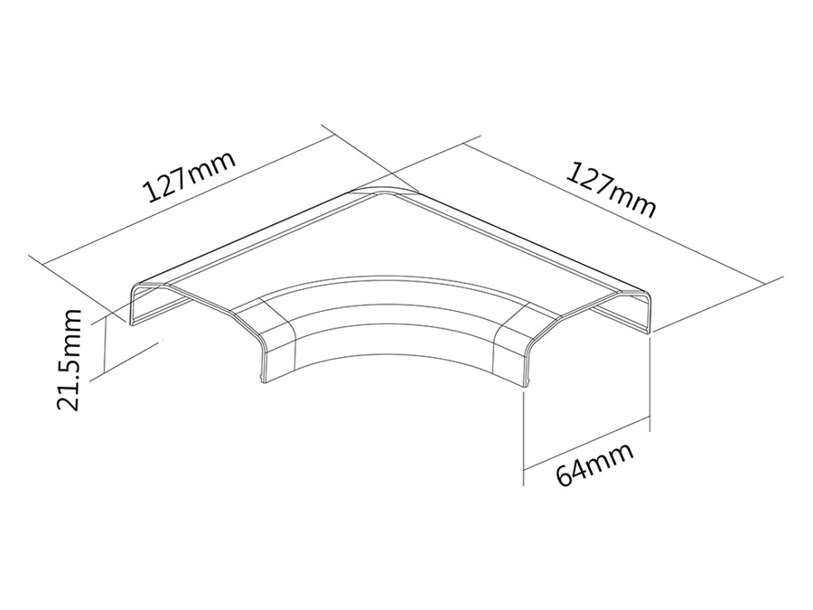 Cover for system plastic cable 127 x 127 x 21.5 mm Maclean MC-697 W