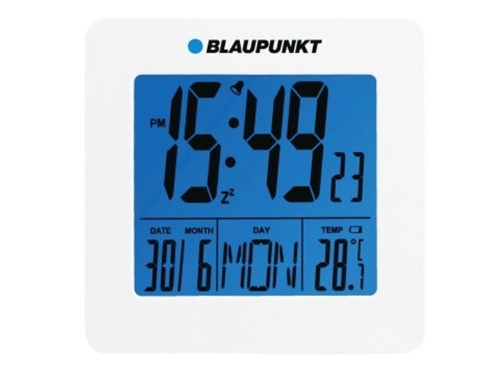 Alarm Clock LCD Display Temperature Date Blue Backlight Blaupunkt Multifunctional