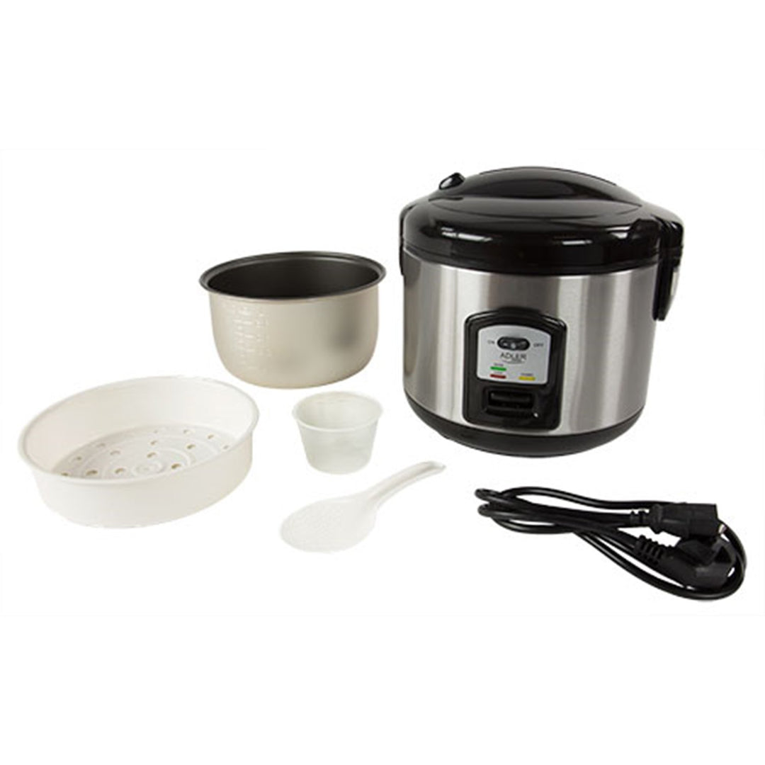 Adler AD6406 Rice Cooker - 1.5 L 1000W with a measuring cup, teaspoon, bowl  and strainer