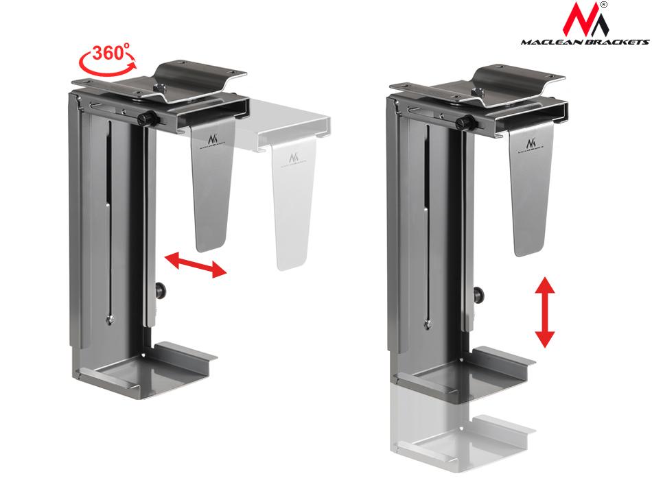 The MC-713 PC Holder Computer Under Desk Table Bracket Support Storage