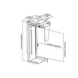 Maclean MC-713S Computer Bracket PC Support Holder Adjustable Width Height Under Table Desk