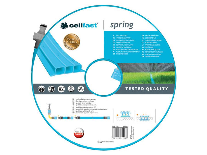 Gardening hose Cellfast Spring 15m, three-channel