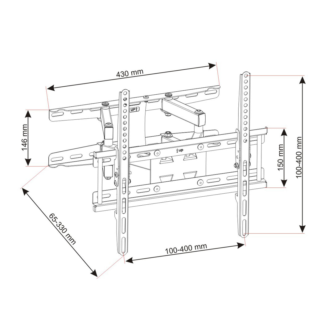 Mounting for LCD TV / LED 23 &#39;&#39; - 60 &#39;&#39; 45 kg vertical and horizontal AR-50 ART