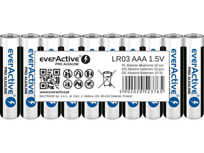 Alkalic batteries everActive LR03 AAA Set of 10 batteries