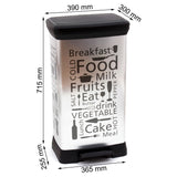 Curver Kitchen Waste Bin Trash Can with Pedal 50 L, Silver Design, with Liner Metallic Finish