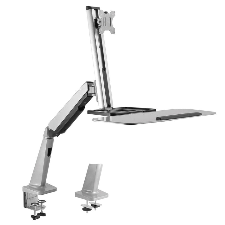 Maclean MC-728 Monitor Holder Keyboard Table Mount Computer PC Adjustable Swivel VESA