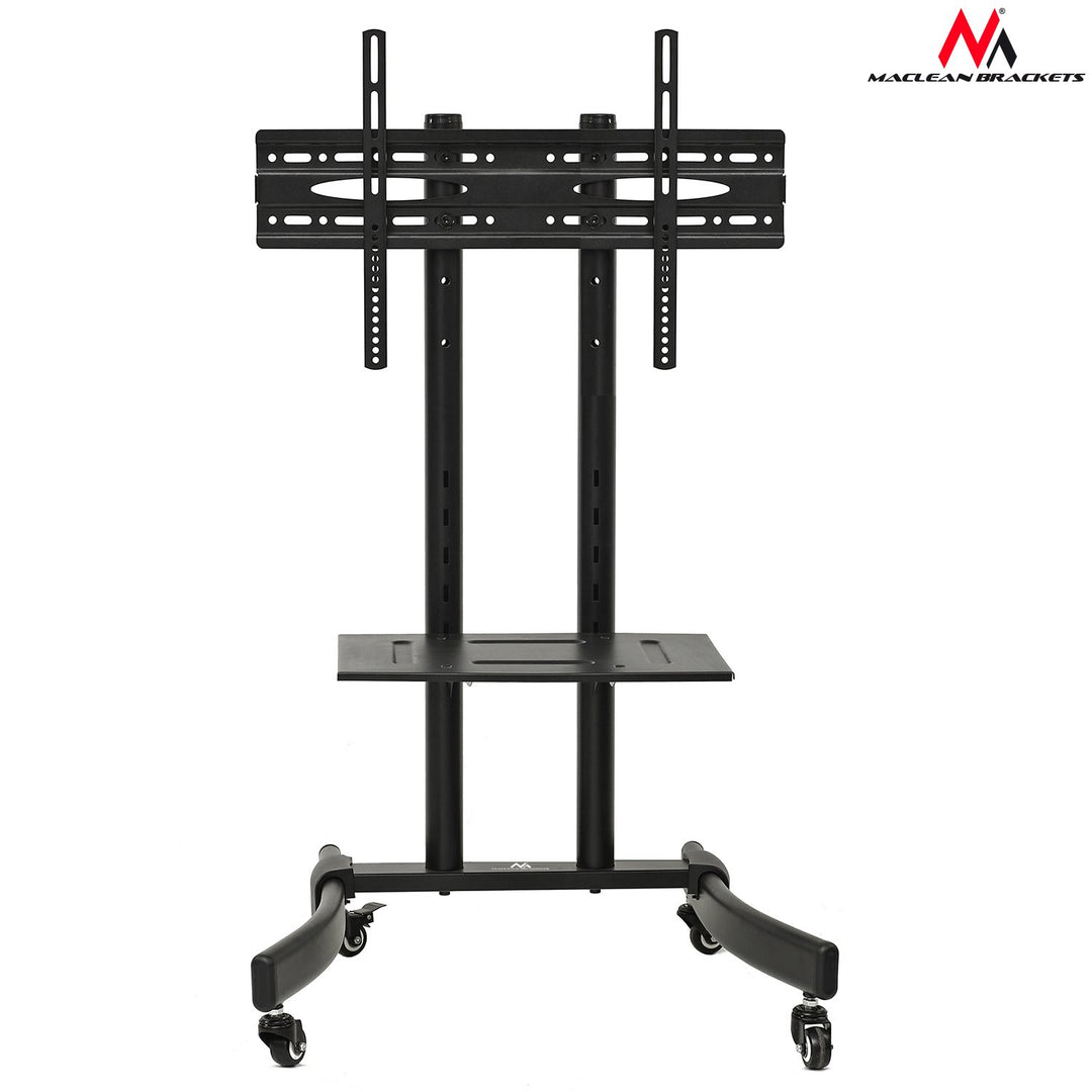 Tralaí Teilifíse Soghluaiste Gairmiúil Maclean MC-739 le Lúibín Max. 40 kg 32 "- 65" orlach Dubh