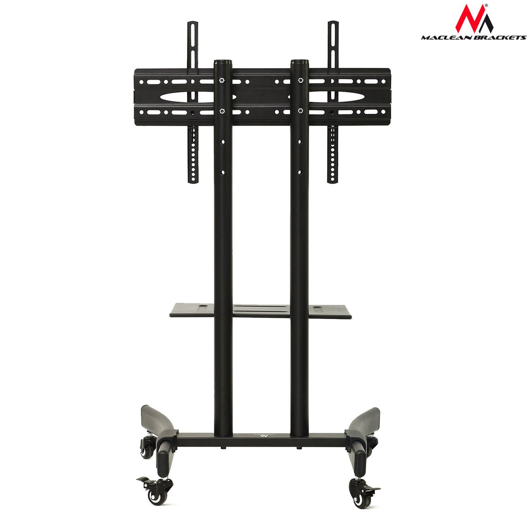 Tralaí Teilifíse Soghluaiste Gairmiúil Maclean MC-739 le Lúibín Max. 40 kg 32 "- 65" orlach Dubh