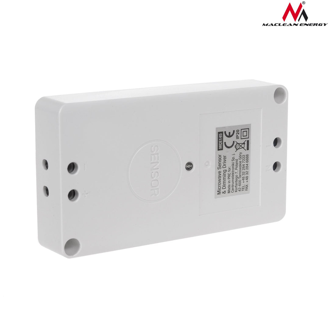 Maclean Energy MCE145 Microwave Motion Sensor Dimming Driver Detector Automatic Wall Ceiling Mount