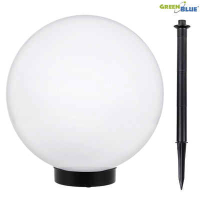 GB168 Solar Freestanding Garden Lamp – 30x30x63 cm Sphere, White LED