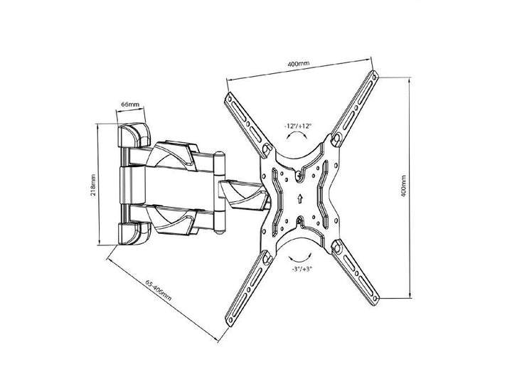 Maclean MC-743 TV Wall Mount Bracket Monitor Plasma LCD LED Holder 13" - 50" VESA 30kg