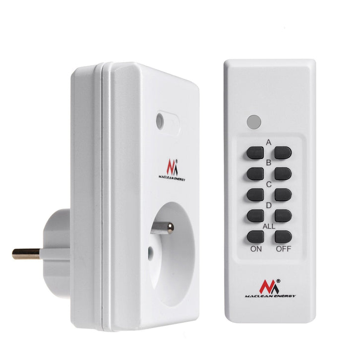 Maclean MCE15 Remote Control Switch Socket with batteries - EU plug