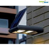 GreenBlue GB131 Garden Solar LED Wall Lamp 12W with Two Adjustable Lights with Motion and Twilight Sensor