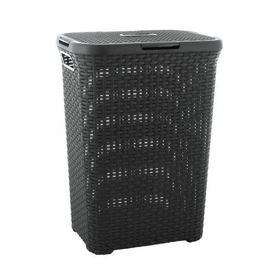 Curver laundry basket, openwork design, 40L, dark grey, Natural Style