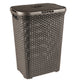 Curver laundry basket, openwork design, 60L, dark brown, Natural Style