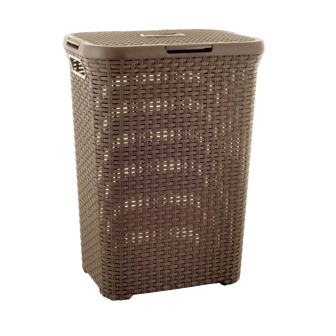 Curver laundry basket, openwork design, 60L, cream, Natural Style