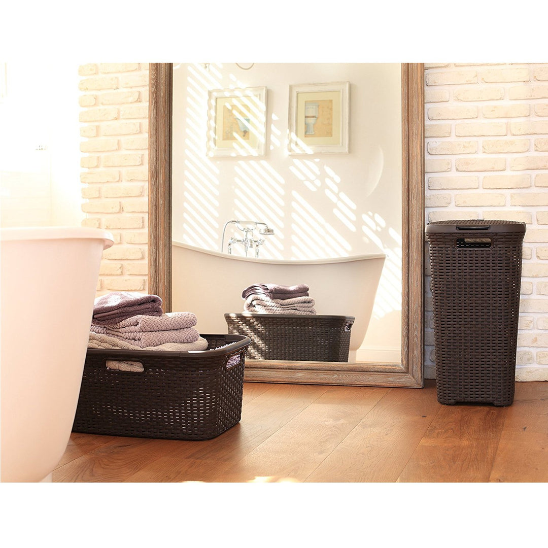 Curver Natural Style 45L basket, dark brown