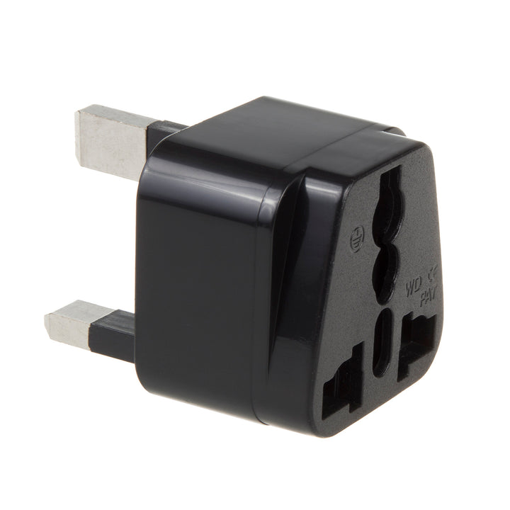 Maclean MCE154 Uilíoch Athmhais Adapter Stecker GB/UK (AE ar breiseán RA) Dubh