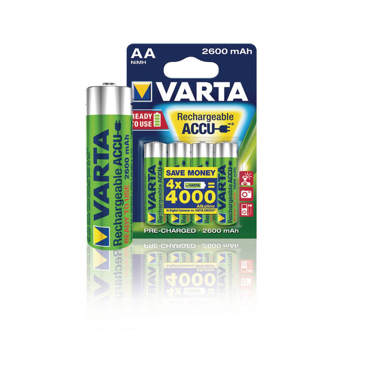 Varta 5716101404 4x Battery Rechargeable AAA / AA NiMH 800mAh 1000mAh 2100mAh 2600mAh R03 / R06