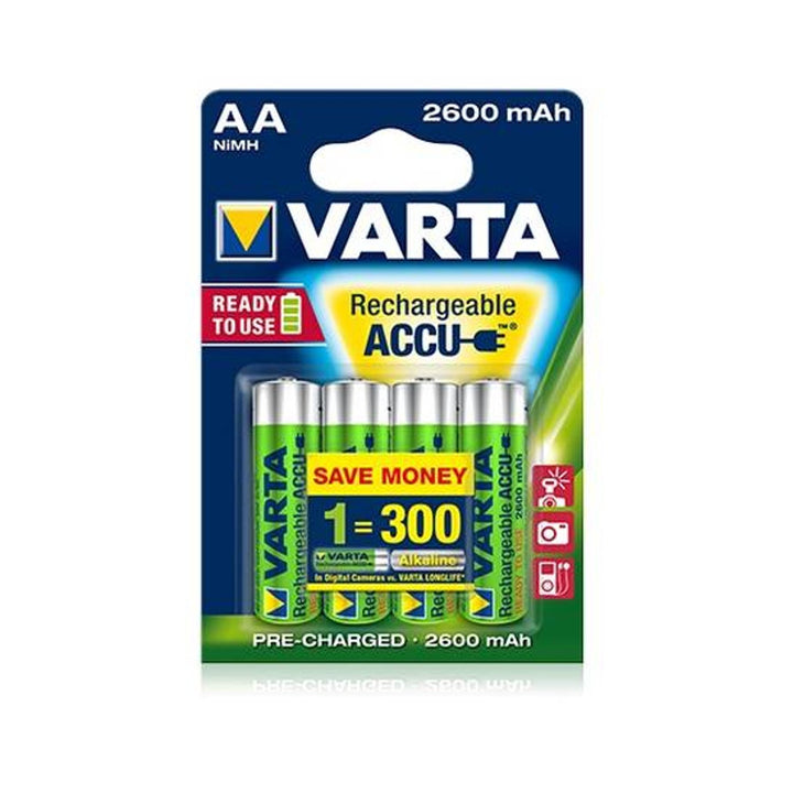 Varta 5716101404 4x Rechargeable Battery AAA / AA NiMH 800mAh 1000mAh 2100mAh 2600mAh R03 / R06