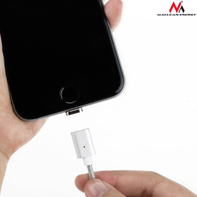 Maclean MCE160 USB microUSB Magnetic Metal Cable Charging Data Transfer iOS Android Lightning 1m