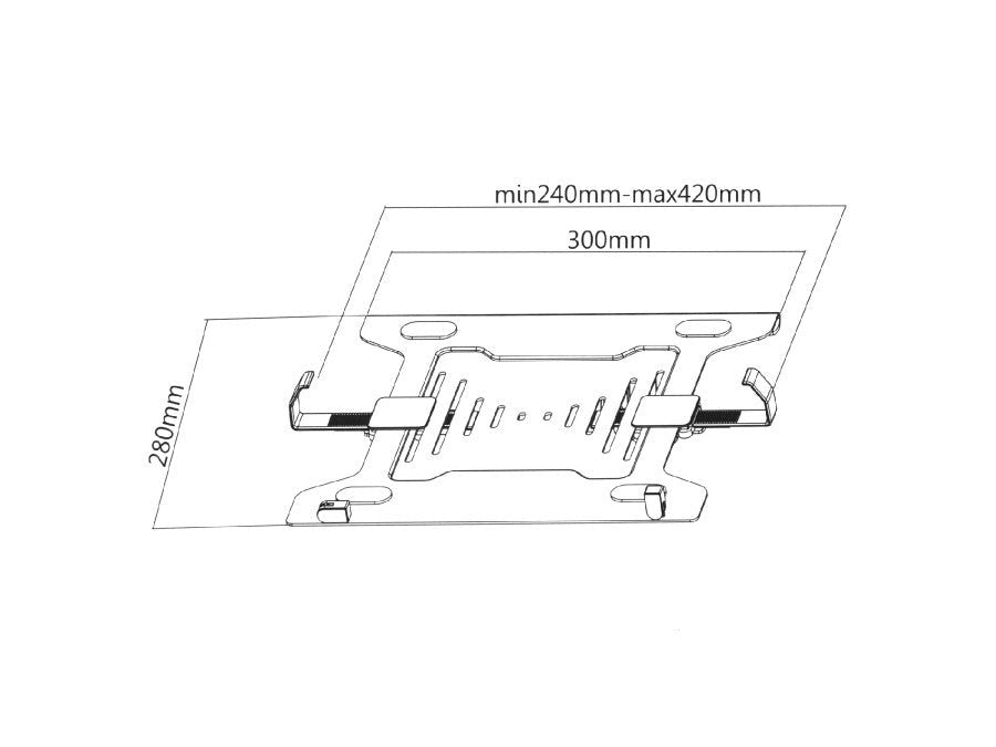 Laptop Bracket Mount Mounting Holder for Monitor Brackets Universal 23cm - 42cm