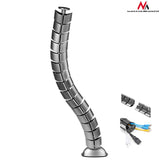 Maclean MC-768 Organizer Cable cover S for office, desk Silver 75cm