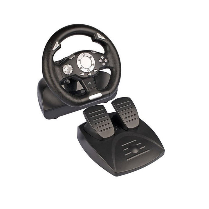 Tracer Sierra Steering Wheel with Pedals Gas Vibration Feedback PC USB 8 way DualPad