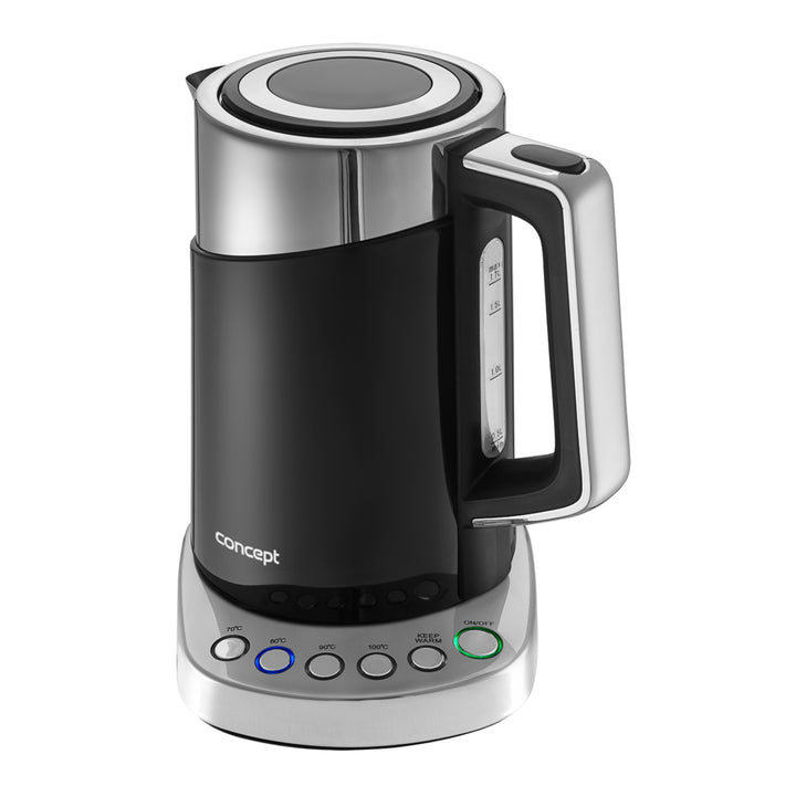 Concept RK3171 electric kettle, thermoregulation, Keep Warm function, 1.7l, 2200W, black