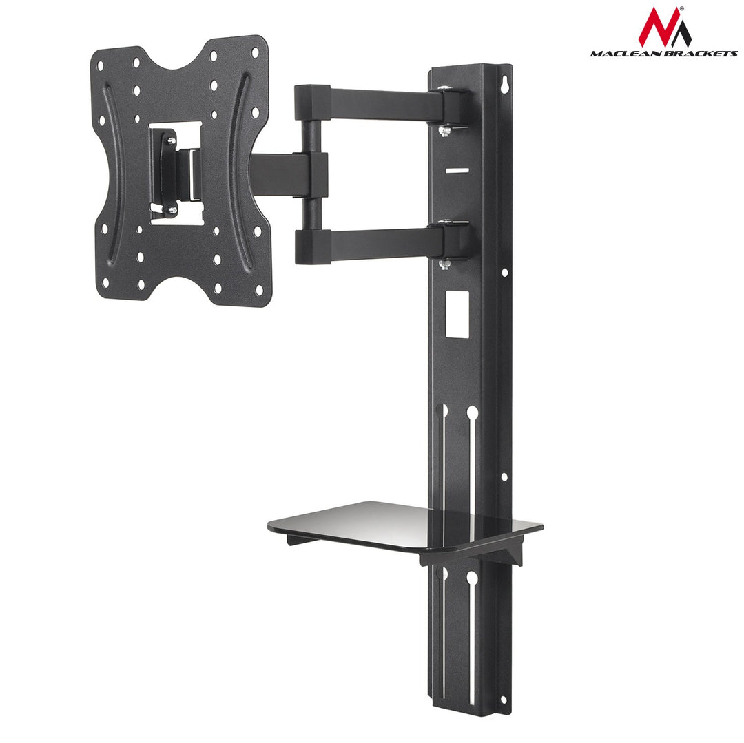 Maclean MC-771 TV Bracket Wall Mount 23"- 42" with DVD xBox PS4 Shelf 30kg VESA LCD LED Plasma