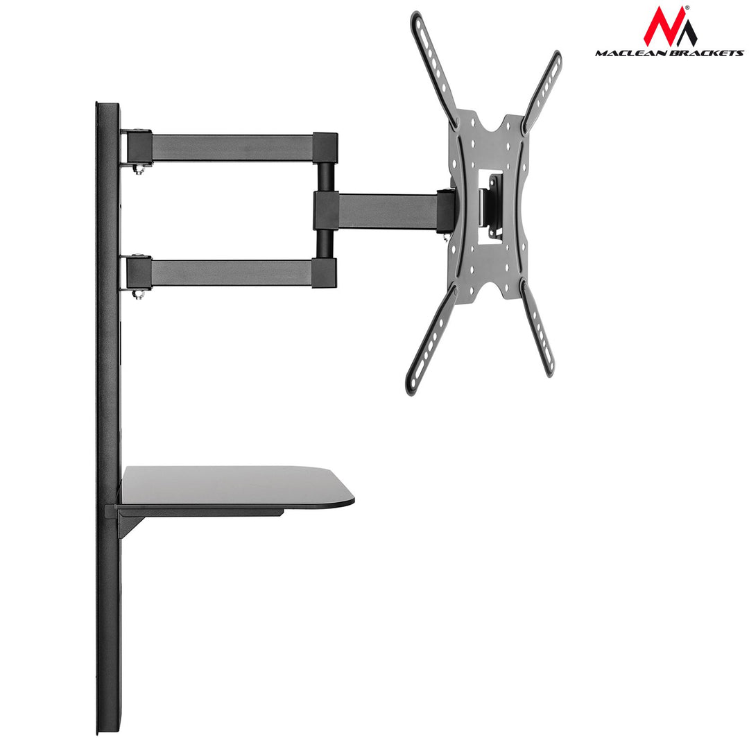 Maclean MC-772 TV Wall Bracket Holder Mount Shelf  DVD Xbox PS4 PS5 LCD LED 32 "- 55 "