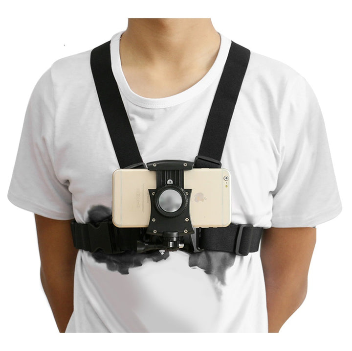 Ceamara Teileafóin Strap Harness Cliabh Maclean MC-773 Sealbhóir Coirp GoPro Spórt Mount Belt Inchoigeartaithe