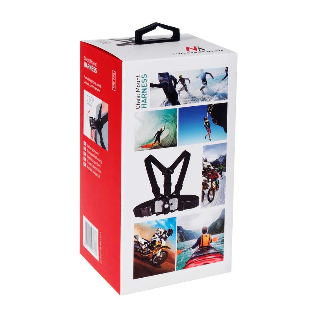 Maclean MC-773 Chest Harness Strap Phone Camera GoPro Body Holder Mount Belt Sport Adjustable