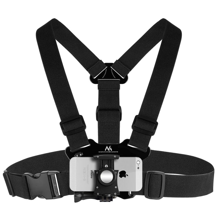 Ceamara Teileafóin Strap Harness Cliabh Maclean MC-773 Sealbhóir Coirp GoPro Spórt Mount Belt Inchoigeartaithe