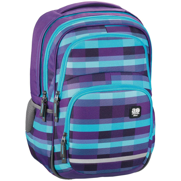 Hama All Out Blaby Summer Check Purple Youth Backpack