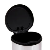 Metallic litter bin Curver Deco with plastic cover and opening pedal. 5l inner bucket