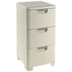 Curver Style 206314 Plastic Storage Unit with 3 Drawers Cream Colour