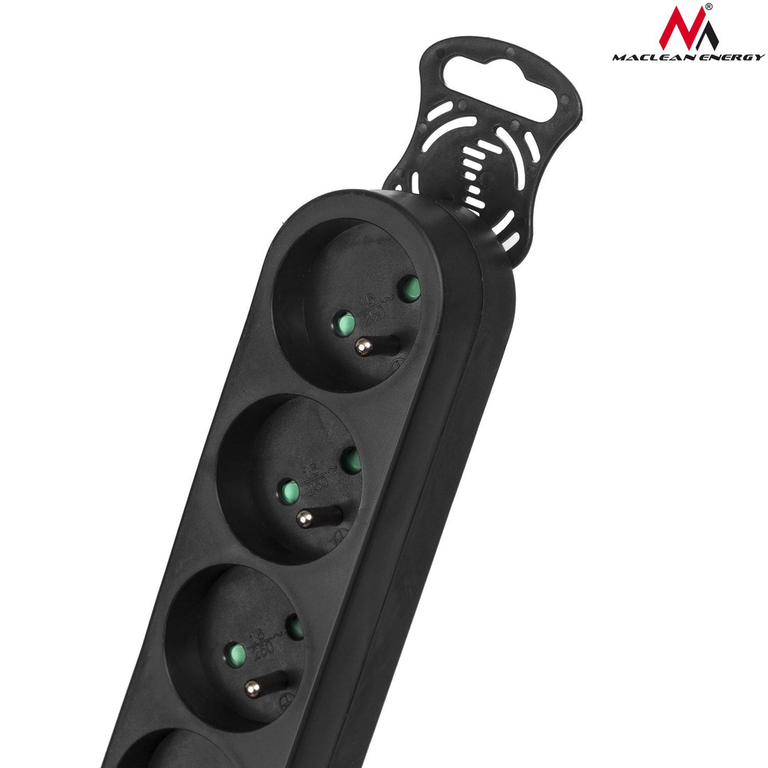 Power strip extension 6 sockets black 3m Maclean Energy MCE187 2300W