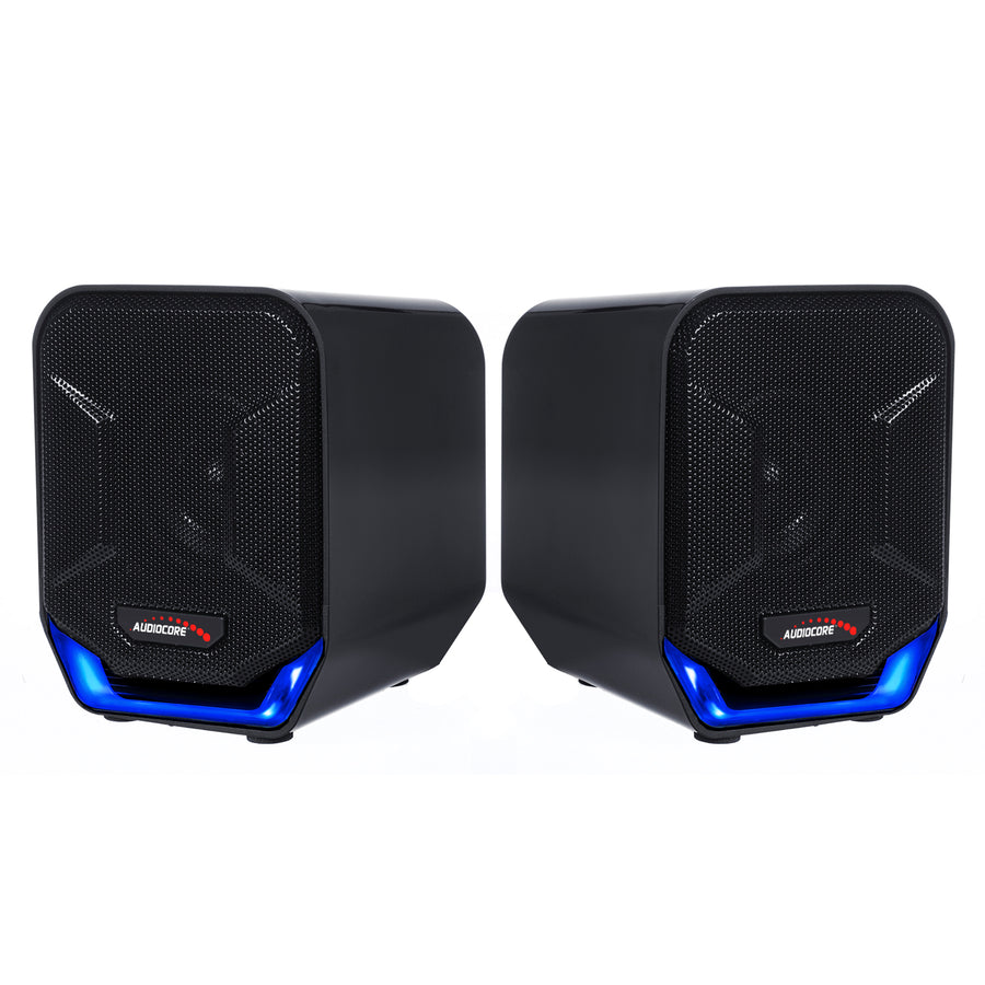 Audiocore AC865 Computer Speakers Stereo USB Notebook Laptop 3.5mm Jack LED Backlight 6W