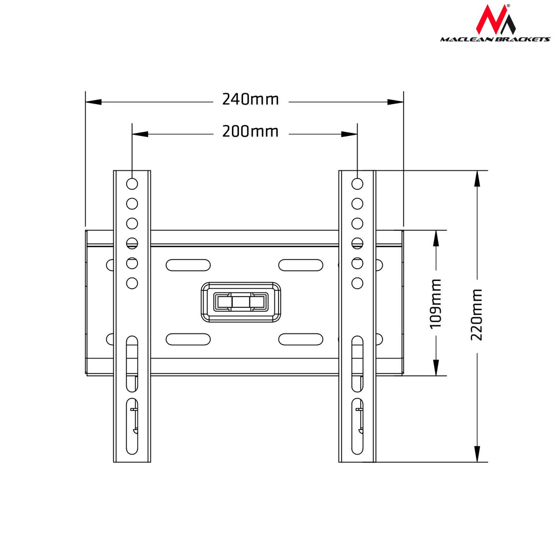 Maclean MC-777 Wall TV Bracket Universal Holder 13'' - 42" 35kg VESA Solid Metal Easy Assembly