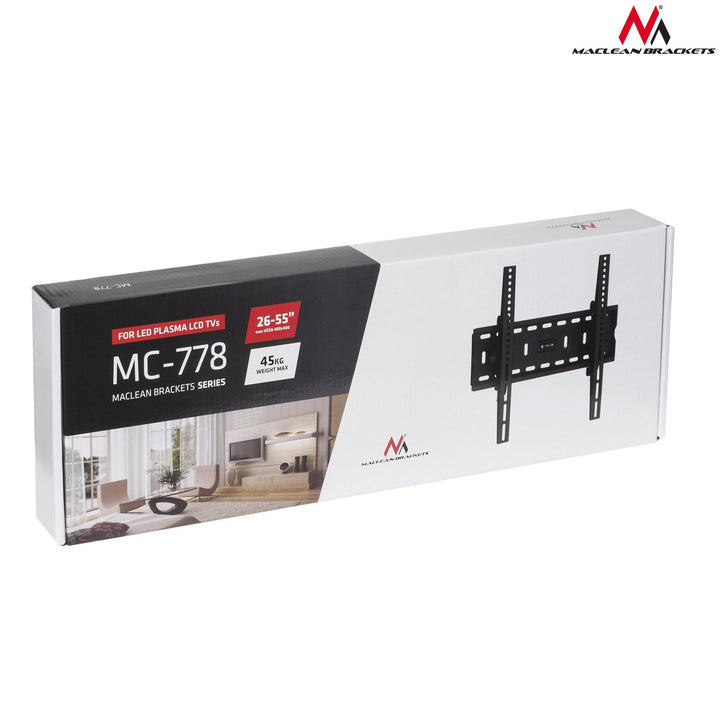 Maclean MC-778 TV Wall Mount Bracket Universal Holder 26" -55" 45kg VESA LCD LED Plasma