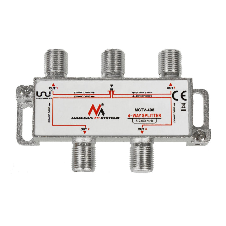 Maclean MCTV-498 Satellite Splitter 4 Outputs 1/4 Unicabl 5-2400MHz