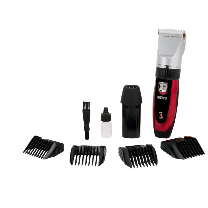 Camry CR2821 Hair Clipper for Pet Dog Animals Cat with Titanium Head Professional Exchengable Heads USB Rechargeable 4 Comb Attachments