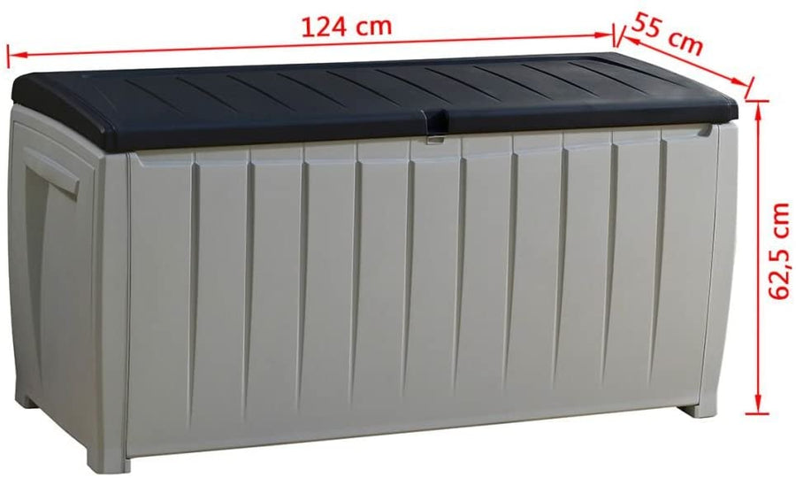 340L Keter Novel Garden Storage Chest Deck Box Large Capacity Handles