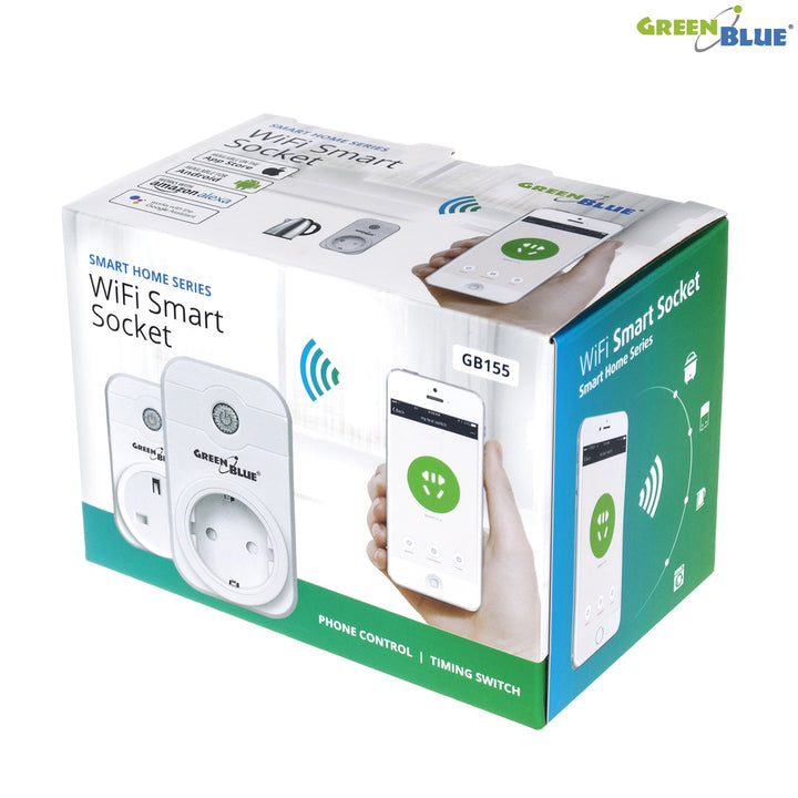 GreenBlue GB155G - An Ghearmáin Uaineadóir Gan Sreang Cianrialú Alexa App Power Switch