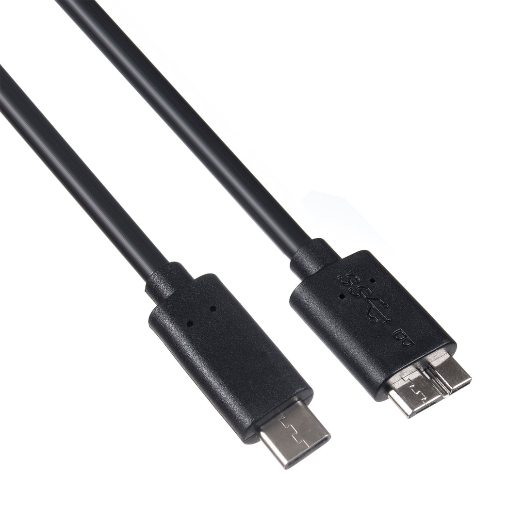Maclean MCTV-845 - USB Cineál C Cábla USB 3.0 Micrimhilseogra B Muirearú Fón Fireann Aistriú Sonraí Tapa 1m