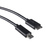 Maclean MCTV-845 - USB Type C Cable USB 3.0 Micro B Male Phone Charging Fast Data Transfer 1m